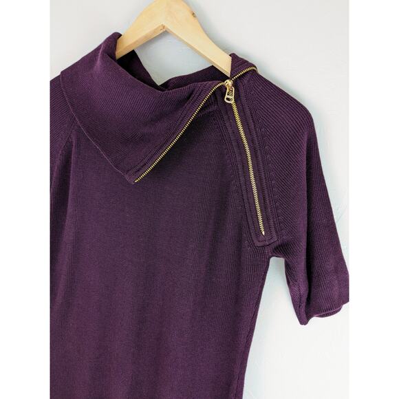 CALVIN KLEIN Purple Bodycon Sweater Dress Size Medium - Picture 3 of 8
